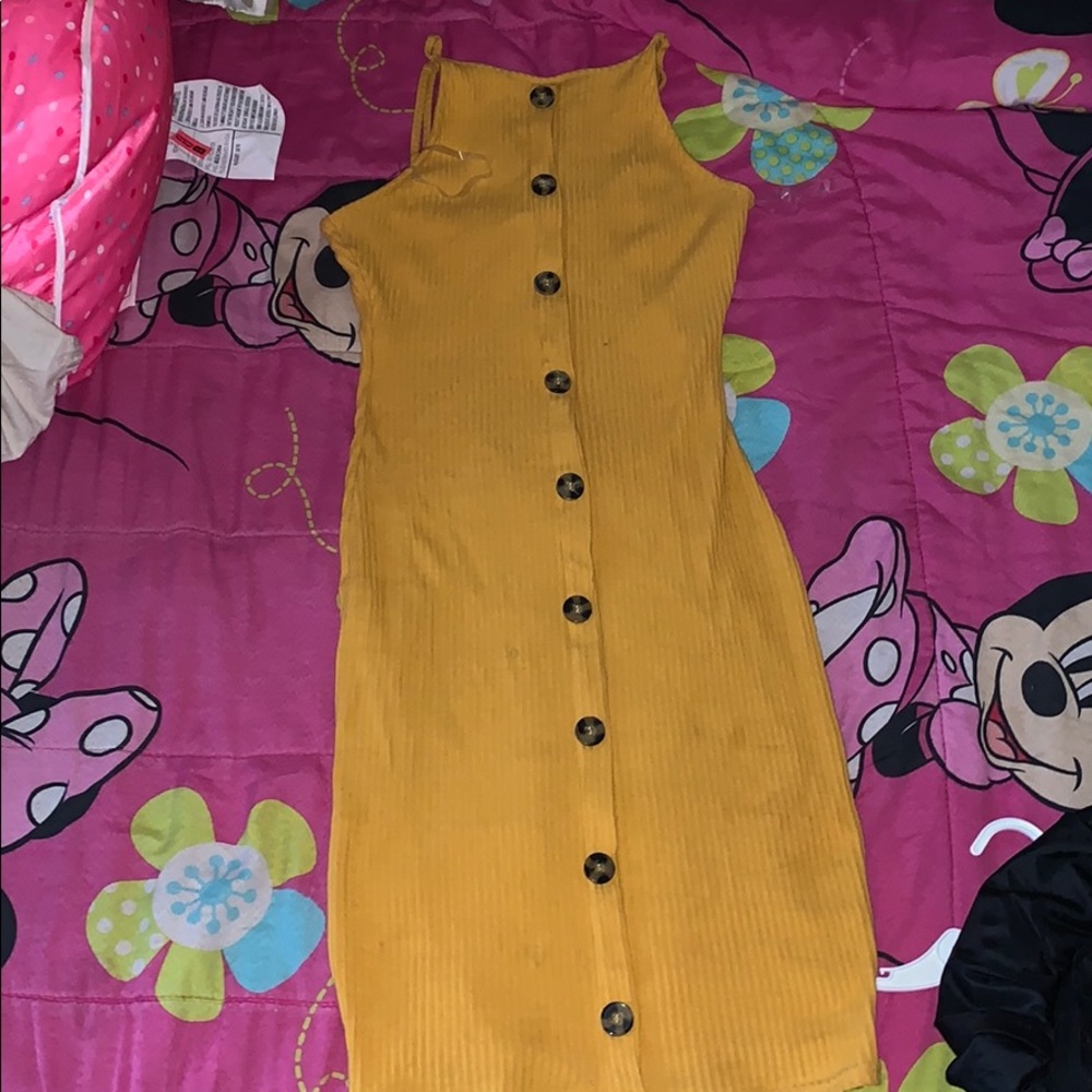 Yellow cotton dress